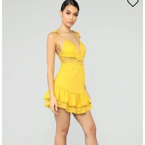 Time To Explore Dress - Mustard